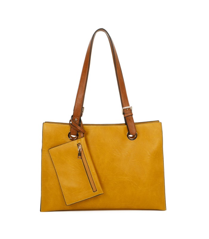 T11708 - Bolso bandolera con 3 compartimentos y monedero a juego