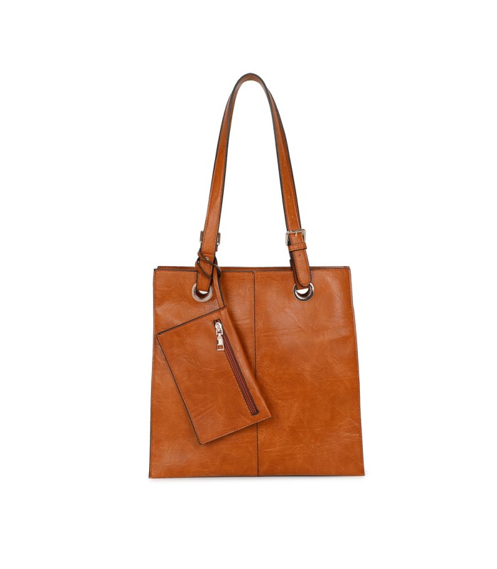 T11812 - Bolso de hombro cuadrado con monedero externo