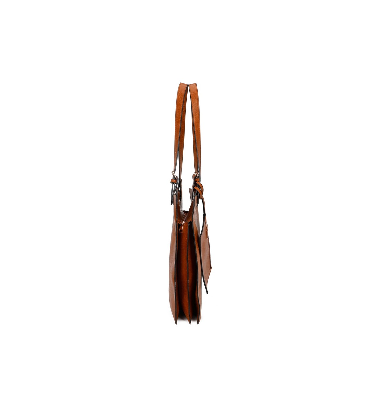 T11812 - Bolso de hombro cuadrado con monedero externo