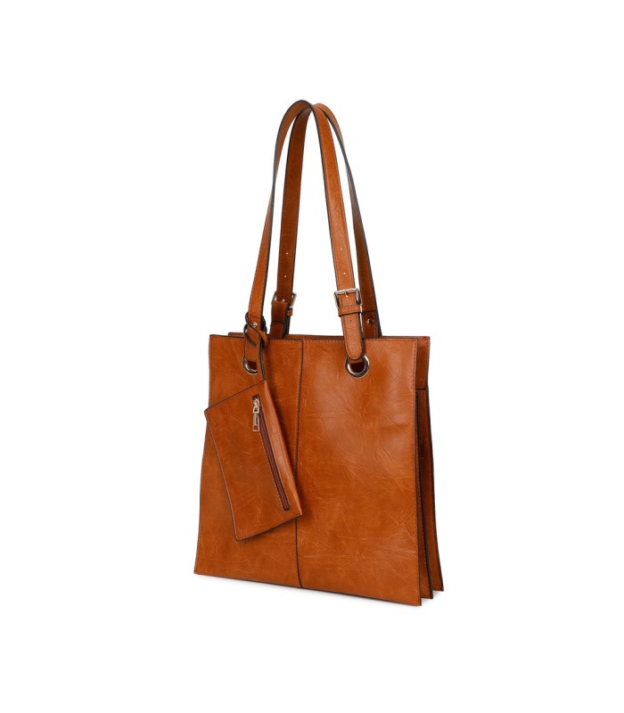 T11812 - Bolso de hombro cuadrado con monedero externo