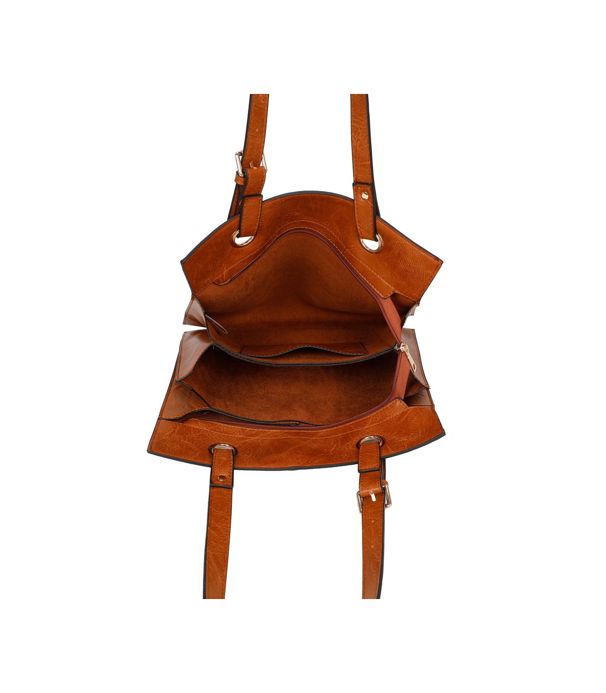 T11812 - Bolso de hombro cuadrado con monedero externo