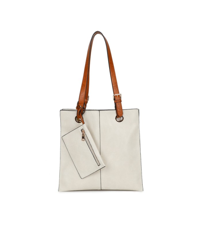 T11812 - Bolso de hombro cuadrado con monedero externo