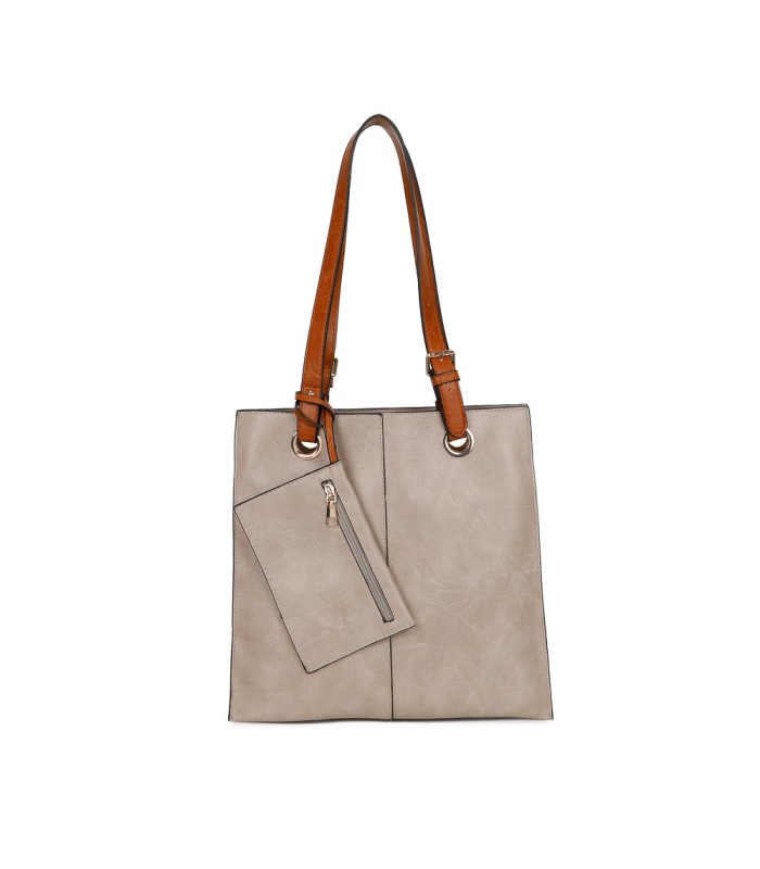 T11812 - Bolso de hombro cuadrado con monedero externo
