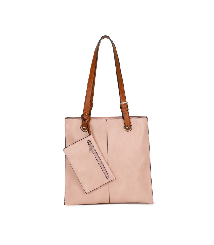 T11812 - Bolso de hombro cuadrado con monedero externo