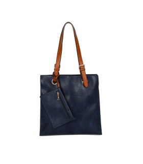 T11812 - Bolso de hombro cuadrado con monedero externo