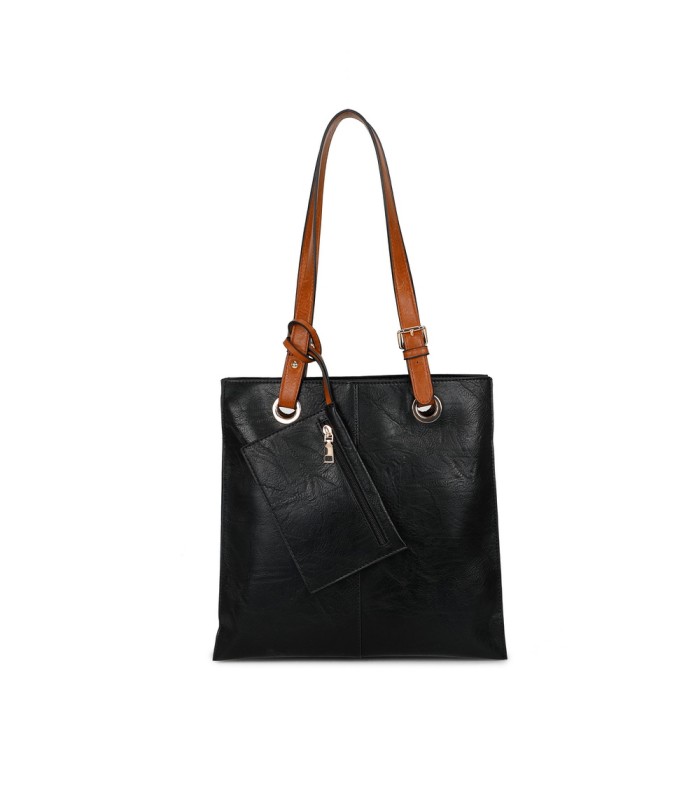 T11812 - Bolso de hombro cuadrado con monedero externo