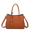 T11814 - Bolso bandolera con borla de colores amplio espacio con bolsillos