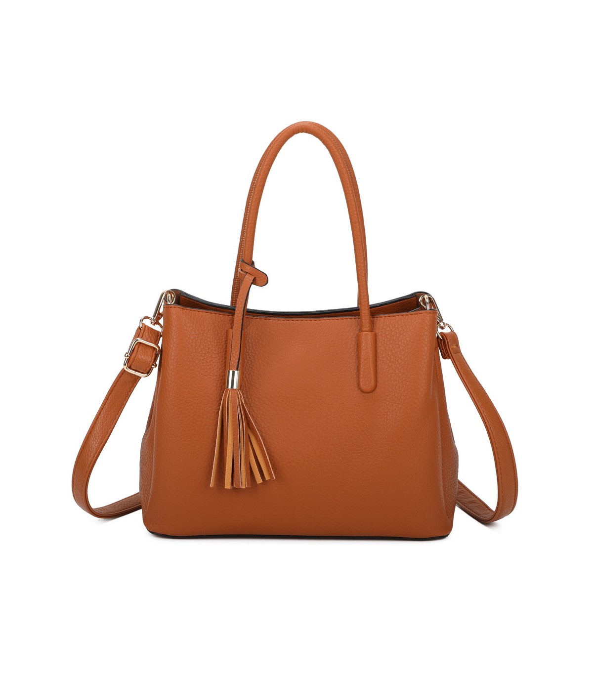 T11814 - Bolso bandolera con borla de colores amplio espacio con bolsillos