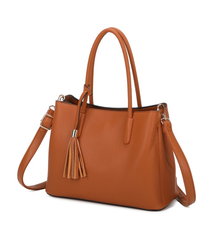 T11814 - Bolso bandolera con borla de colores amplio espacio con bolsillos