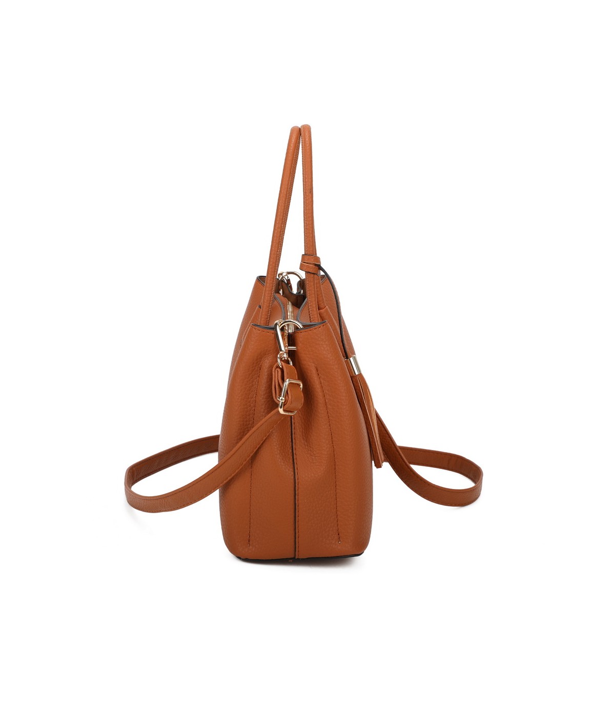 T11814 - Bolso bandolera con borla de colores amplio espacio con bolsillos