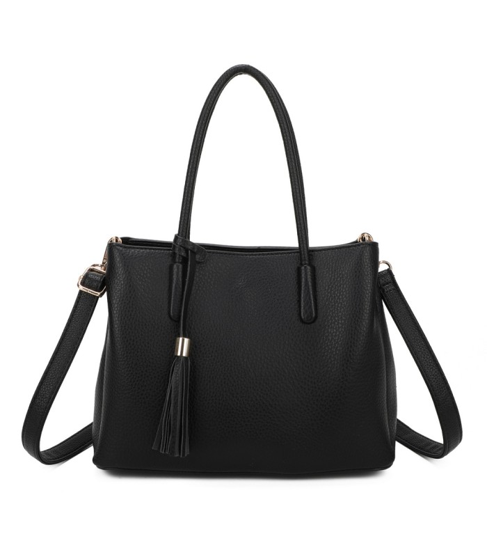 T11814 - Bolso bandolera con borla de colores amplio espacio con bolsillos