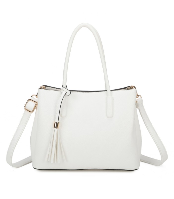 T11814 - Bolso bandolera con borla de colores amplio espacio con bolsillos