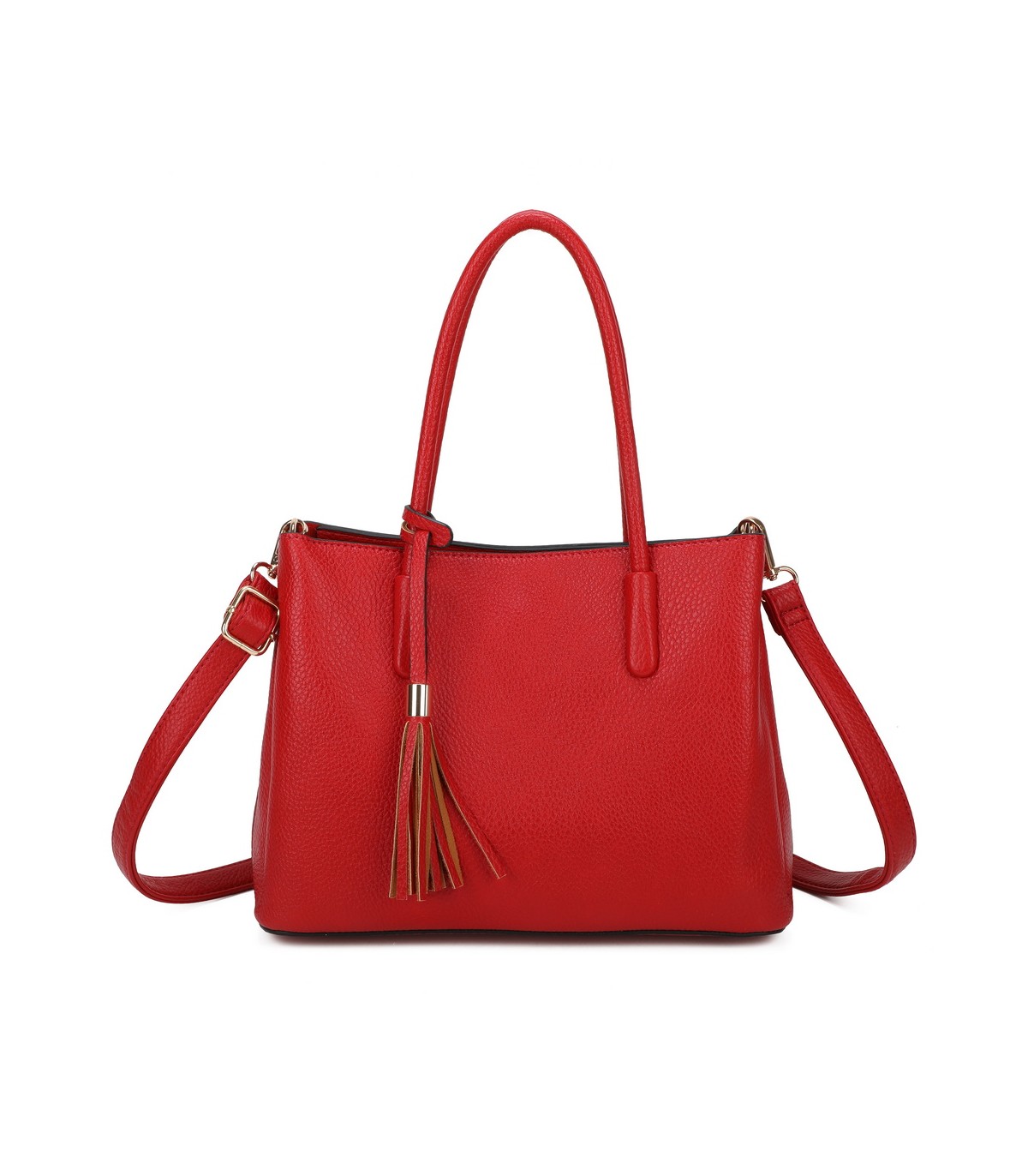 T11814 - Bolso bandolera con borla de colores amplio espacio con bolsillos