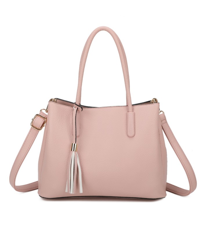 T11814 - Bolso bandolera con borla de colores amplio espacio con bolsillos