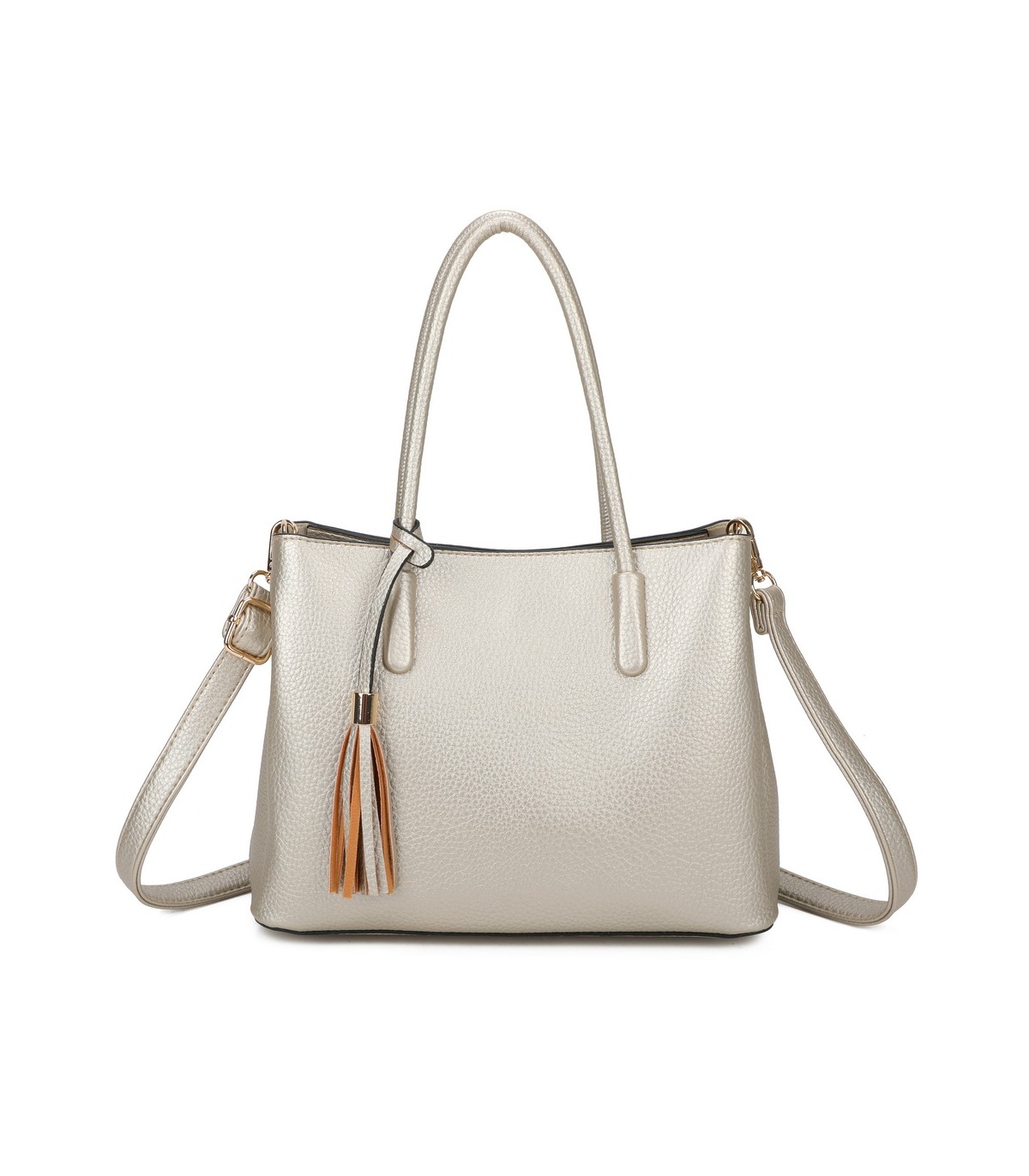 T11814 - Bolso bandolera con borla de colores amplio espacio con bolsillos