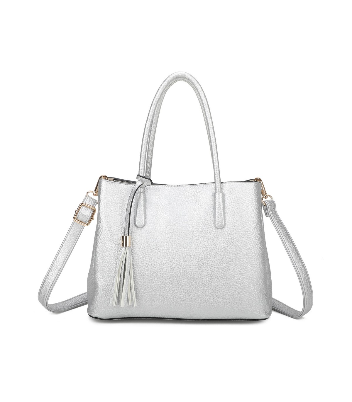T11814 - Bolso bandolera con borla de colores amplio espacio con bolsillos