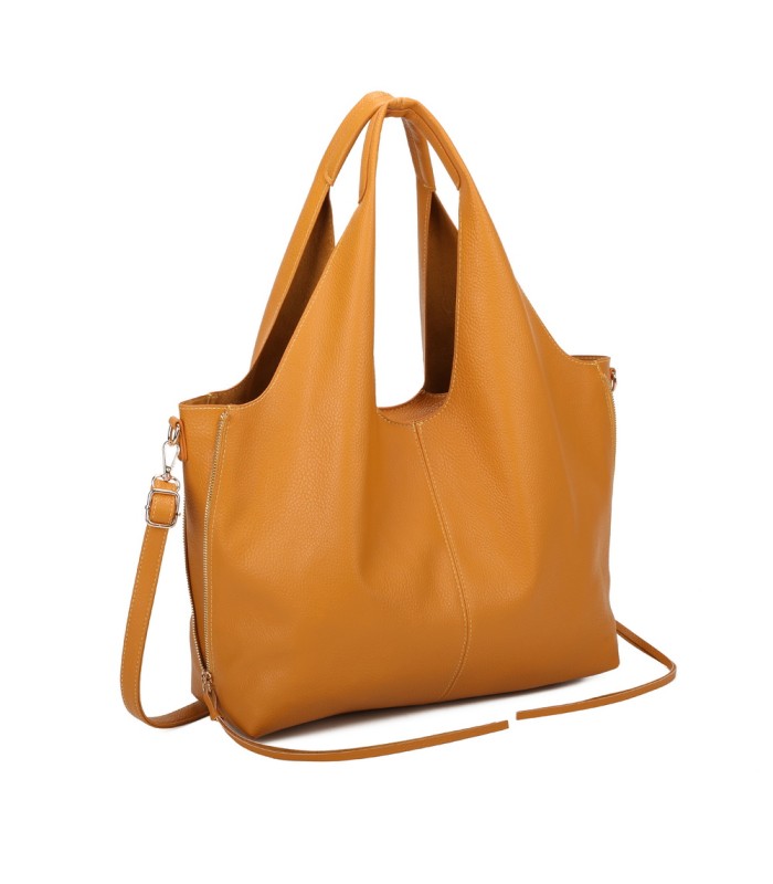 T11825 - Bolso de hombro estilo hongo con bandolera y asa grande