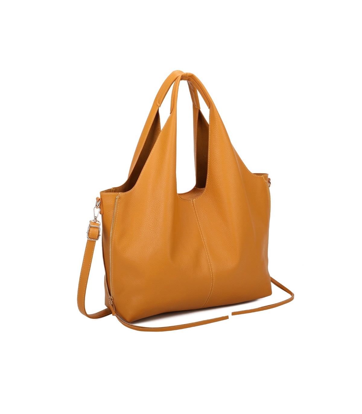 T11825 - Bolso de hombro estilo hongo con bandolera y asa grande