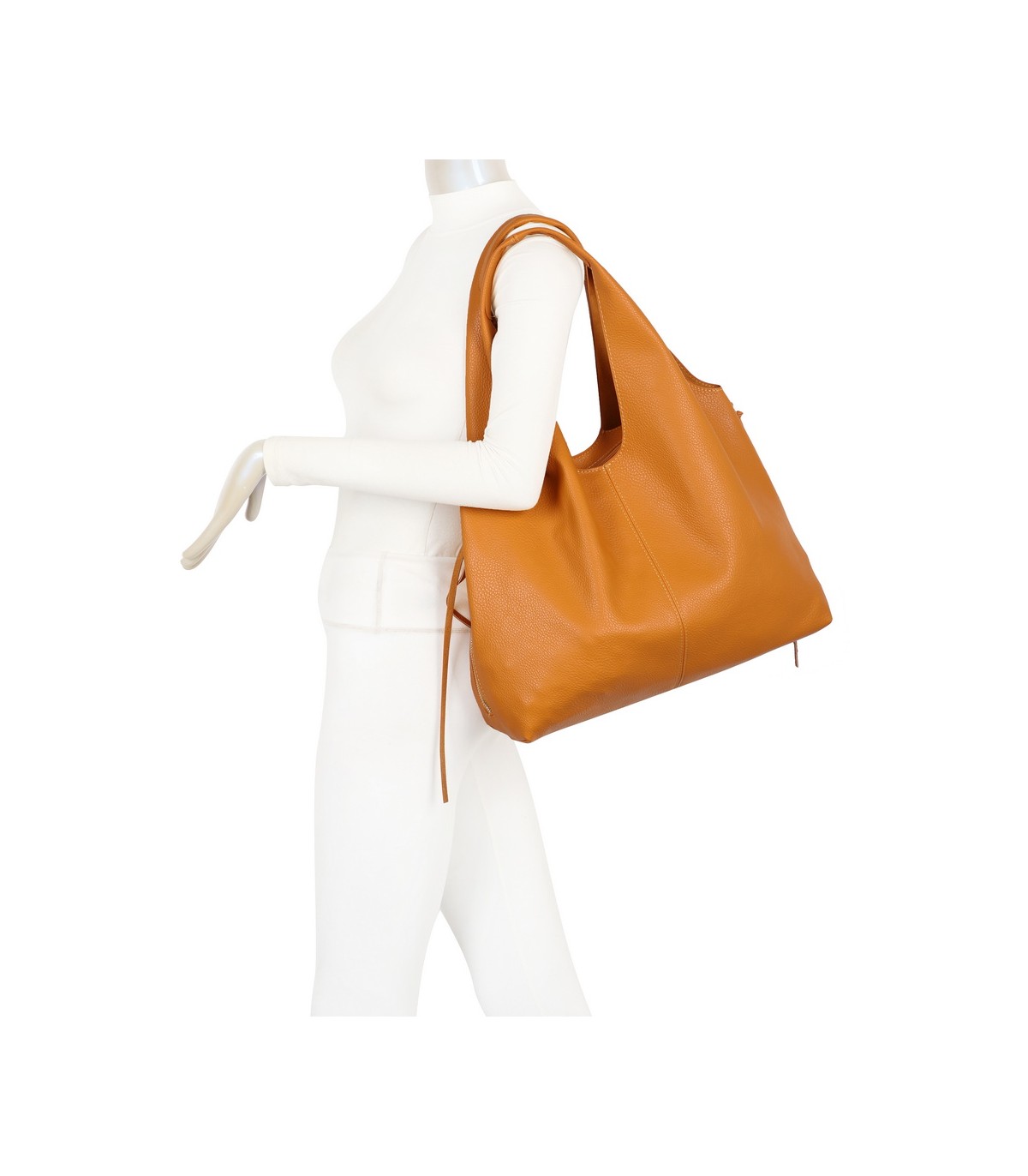 T11825 - Bolso de hombro estilo hongo con bandolera y asa grande