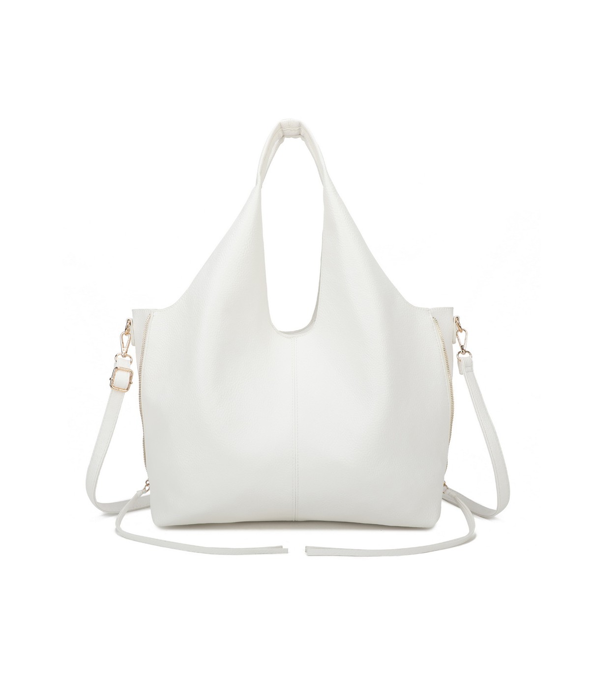 T11825 - Bolso de hombro estilo hongo con bandolera y asa grande