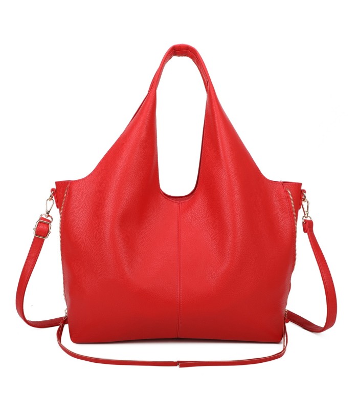 T11825 - Bolso de hombro estilo hongo con bandolera y asa grande