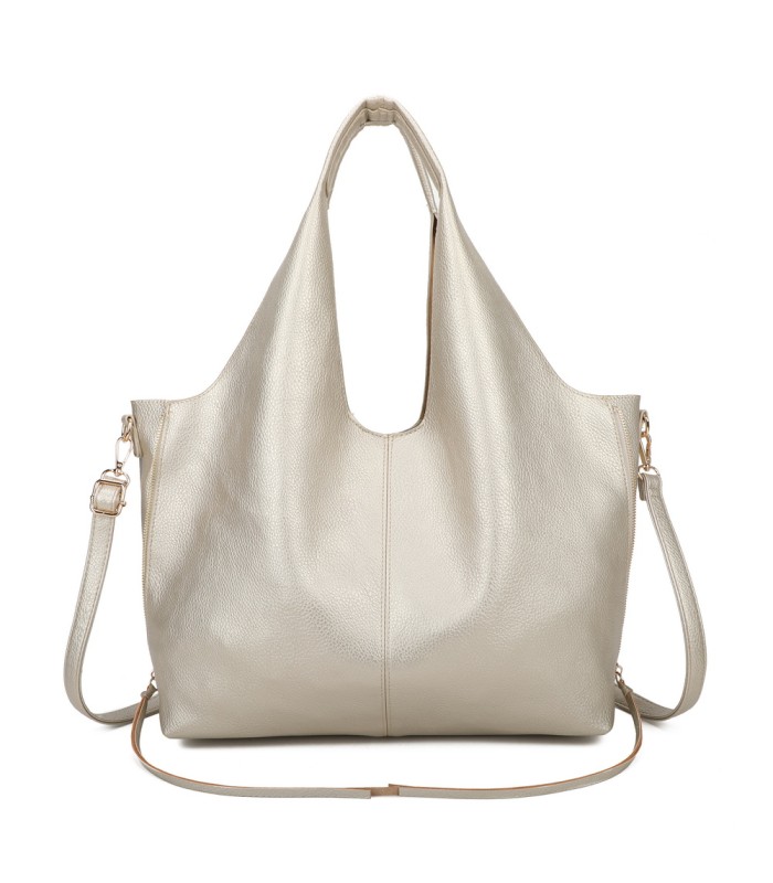 T11825 - Bolso de hombro estilo hongo con bandolera y asa grande