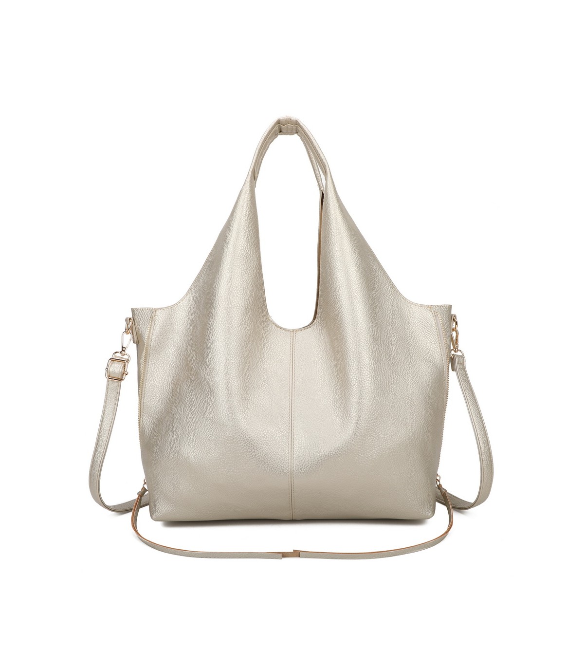 T11825 - Bolso de hombro estilo hongo con bandolera y asa grande