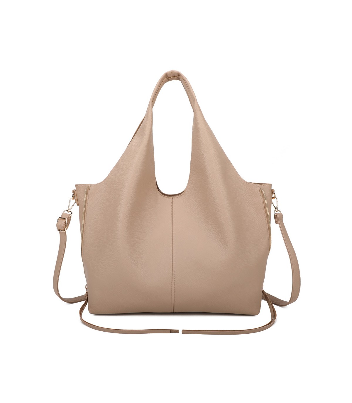 T11825 - Bolso de hombro estilo hongo con bandolera y asa grande