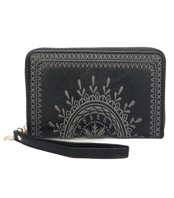 TH903 - Bolso monedero con bordados de mandala
