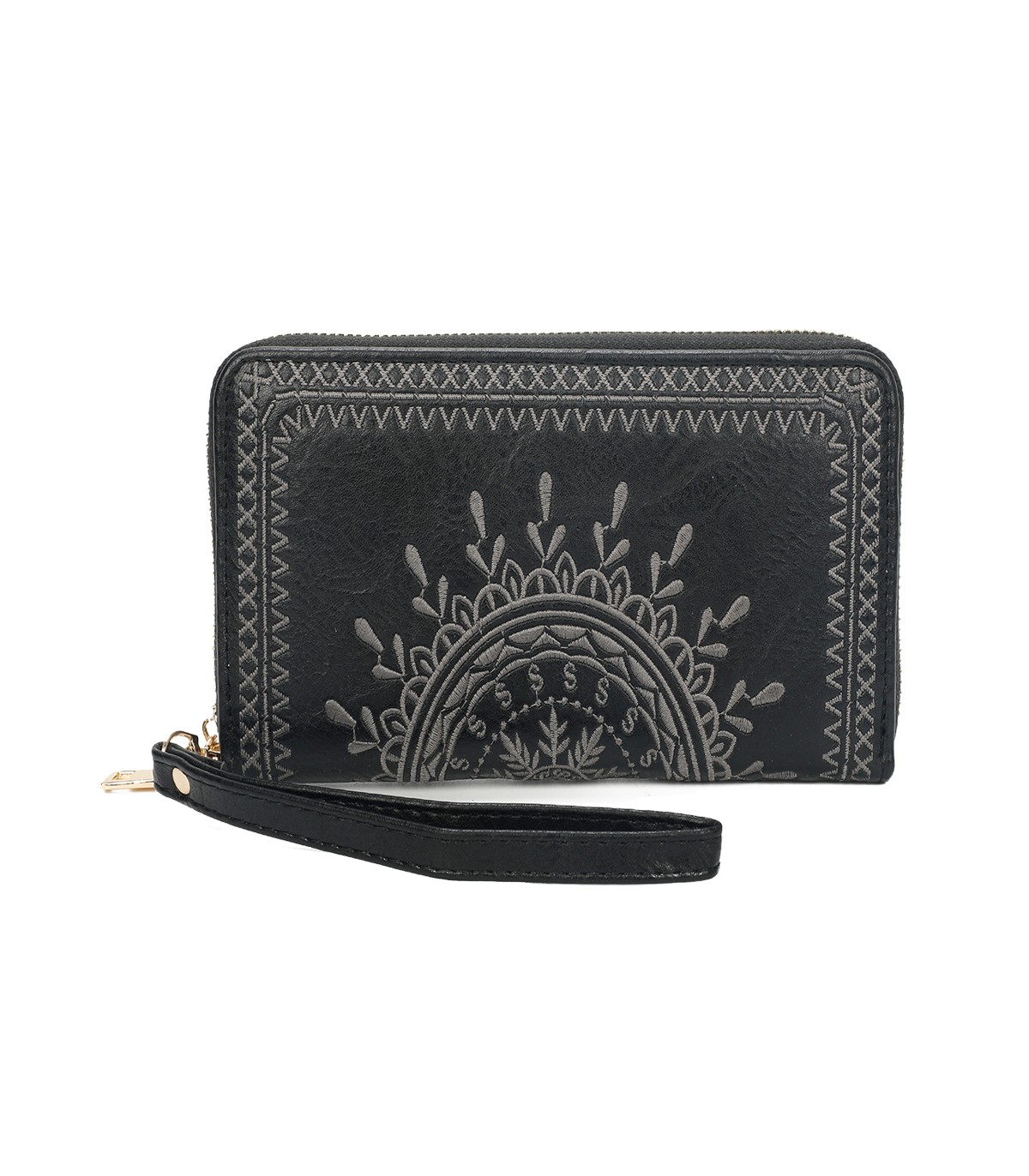 TH903 - Bolso monedero con bordados de mandala