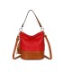 T11811 - Bolso bicolor de hombro con bandolera