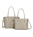 T11828 - Bolso doble amplio compartimento con asa para hombro y bandolera cruzada