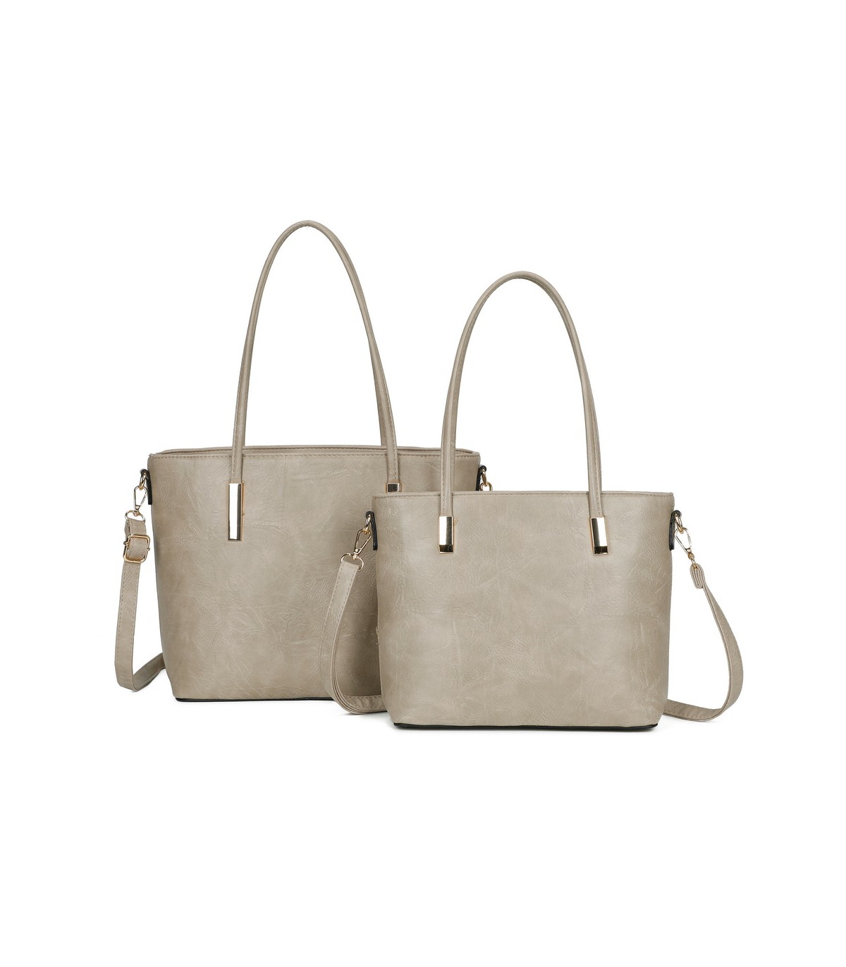 T11828 - Bolso doble amplio compartimento con asa para hombro y bandolera cruzada