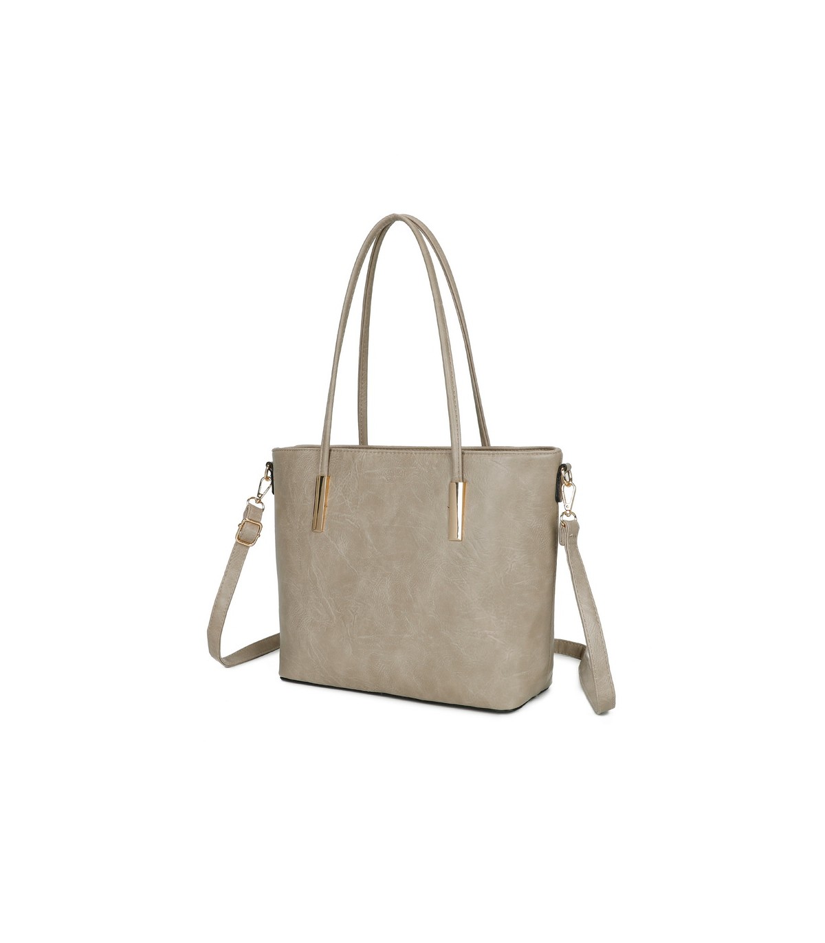 T11828 - Bolso doble amplio compartimento con asa para hombro y bandolera cruzada