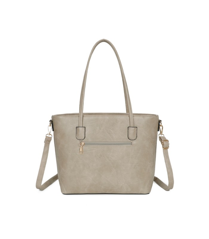 T11828 - Bolso doble amplio compartimento con asa para hombro y bandolera cruzada