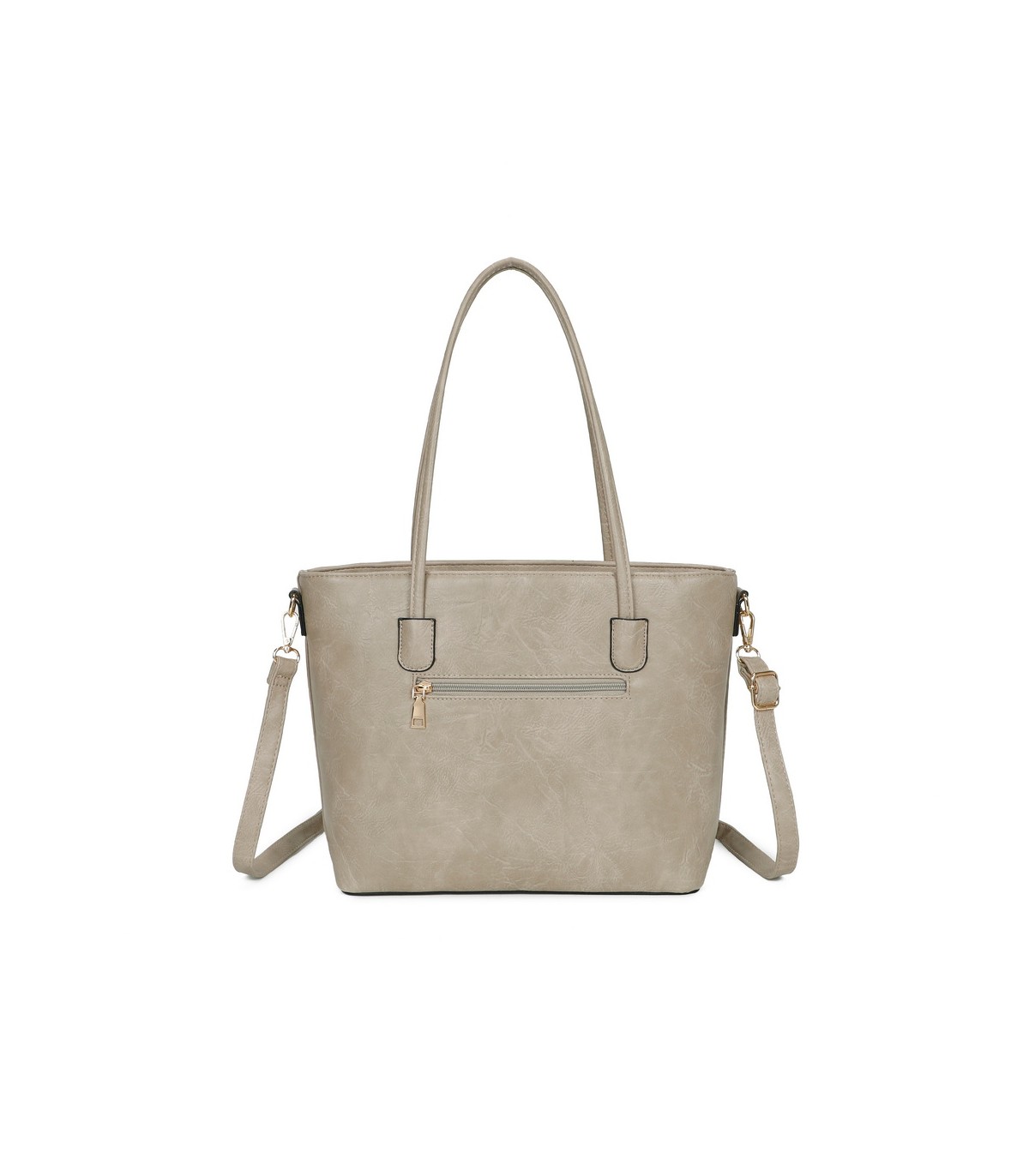 T11828 - Bolso doble amplio compartimento con asa para hombro y bandolera cruzada