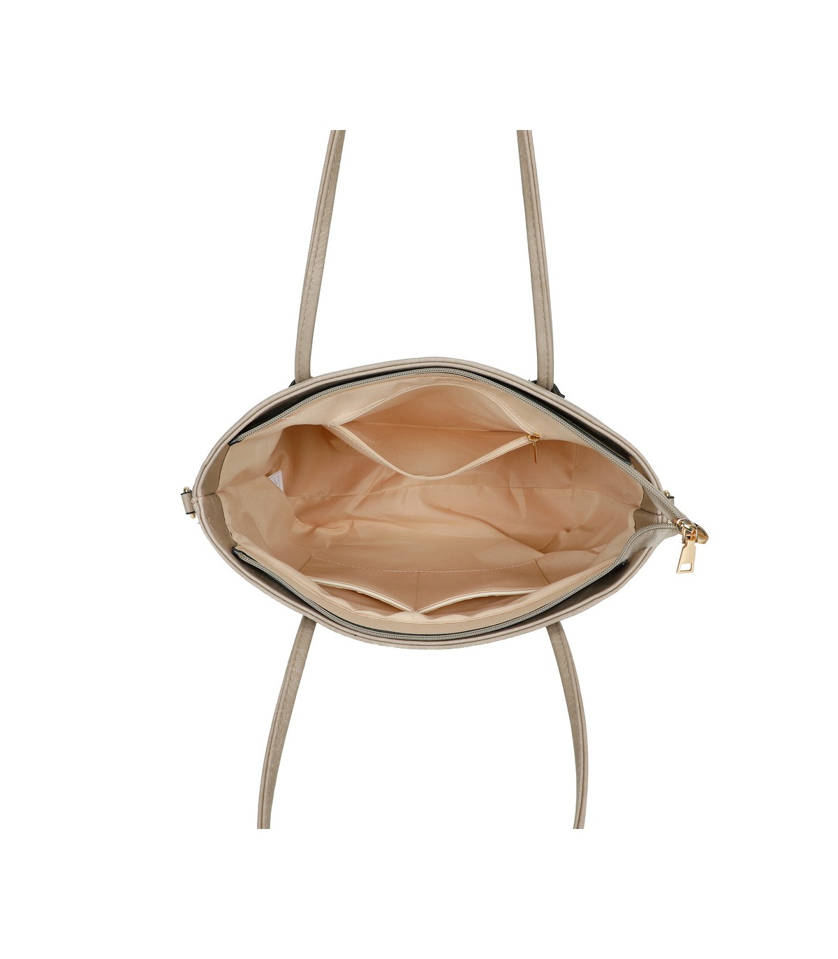T11828 - Bolso doble amplio compartimento con asa para hombro y bandolera cruzada