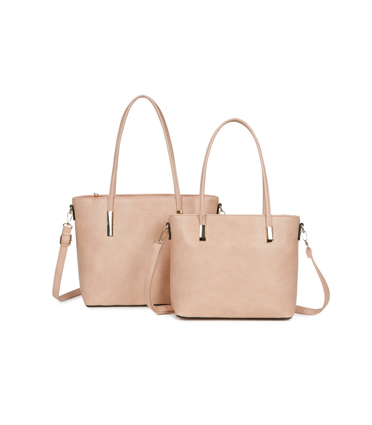 T11828 - Bolso doble amplio compartimento con asa para hombro y bandolera cruzada