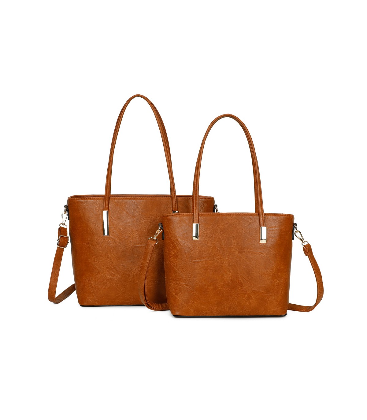 T11828 - Bolso doble amplio compartimento con asa para hombro y bandolera cruzada