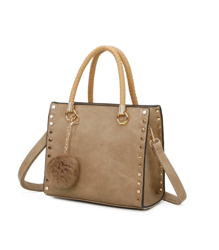 T11595 - Bolso bandolera y de mano con borla decorativa