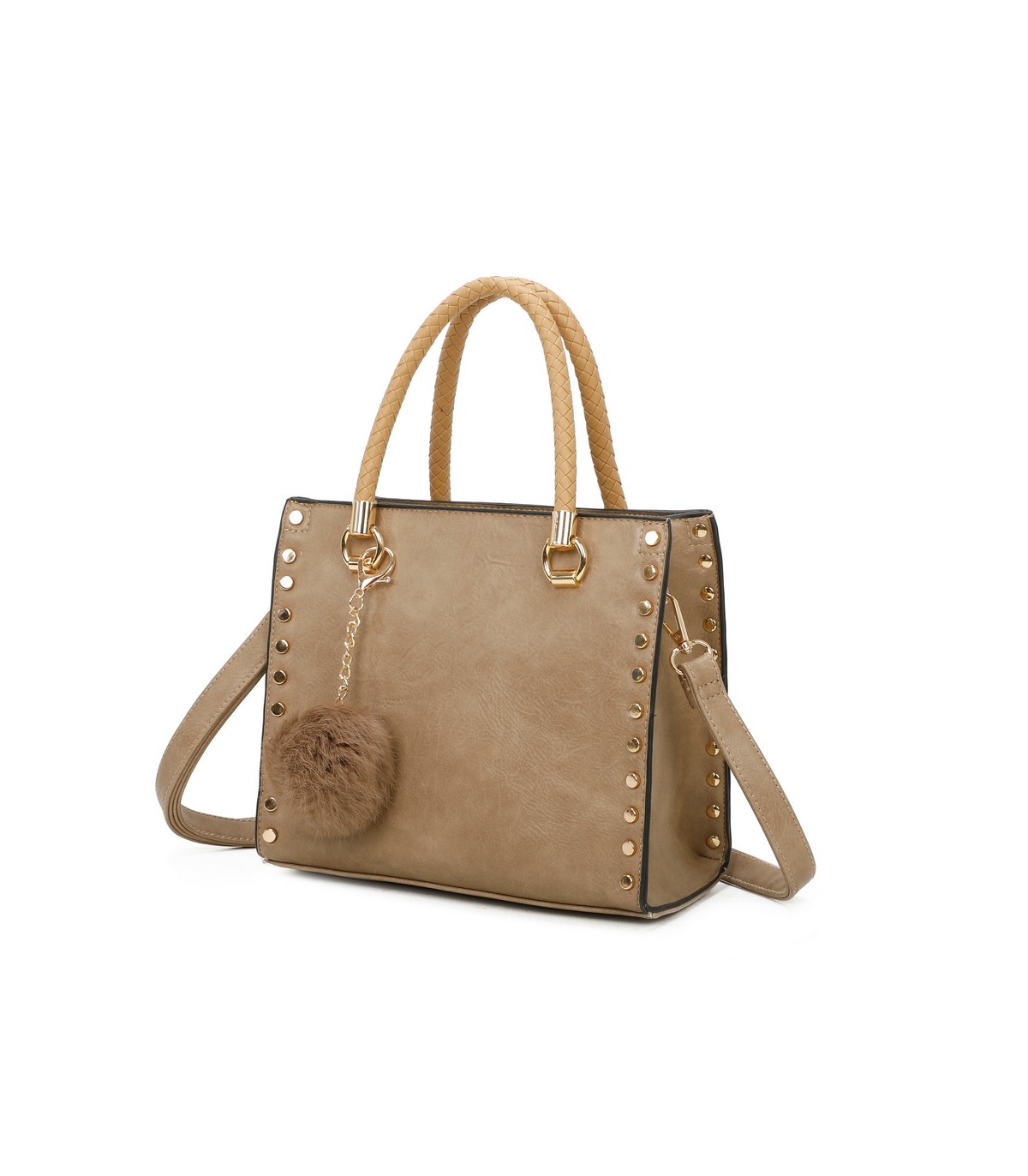 T11595 - Bolso bandolera y de mano con borla decorativa