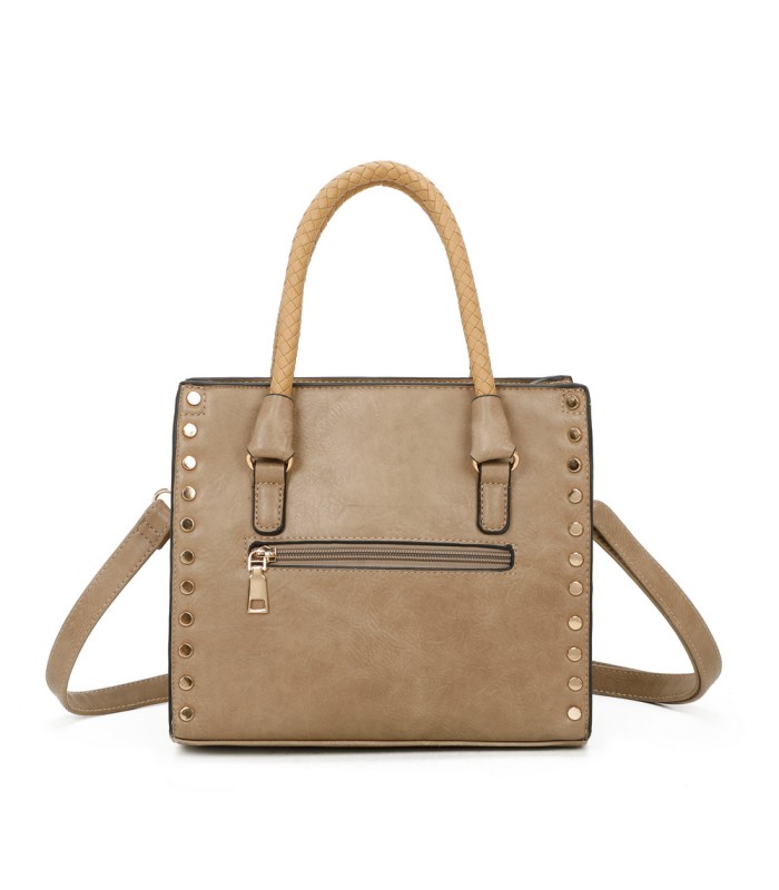 T11595 - Bolso bandolera y de mano con borla decorativa