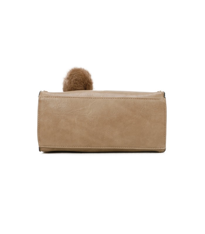 T11595 - Bolso bandolera y de mano con borla decorativa