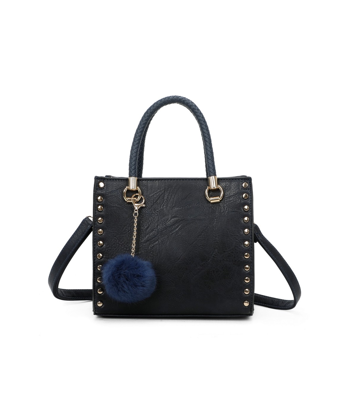 T11595 - Bolso bandolera y de mano con borla decorativa