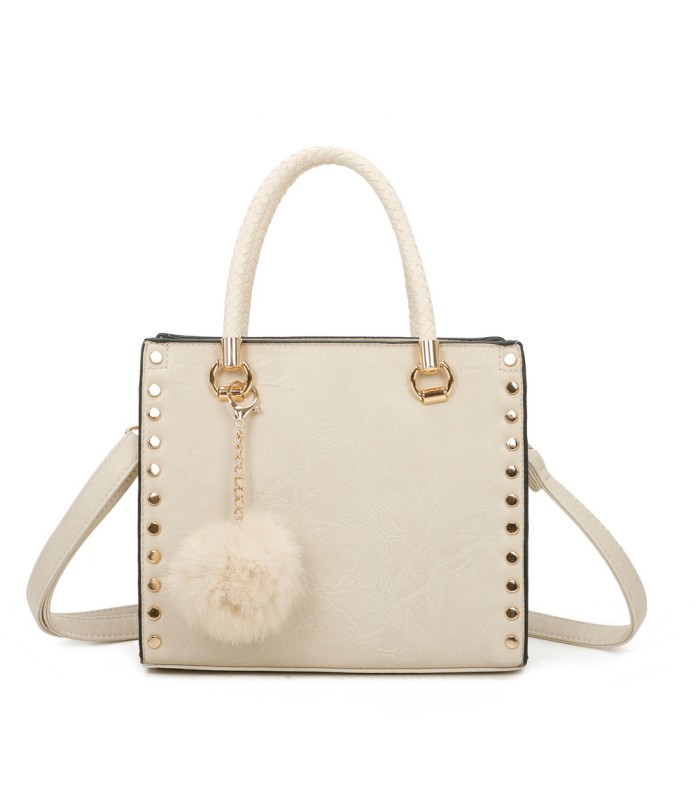 T11595 - Bolso bandolera y de mano con borla decorativa