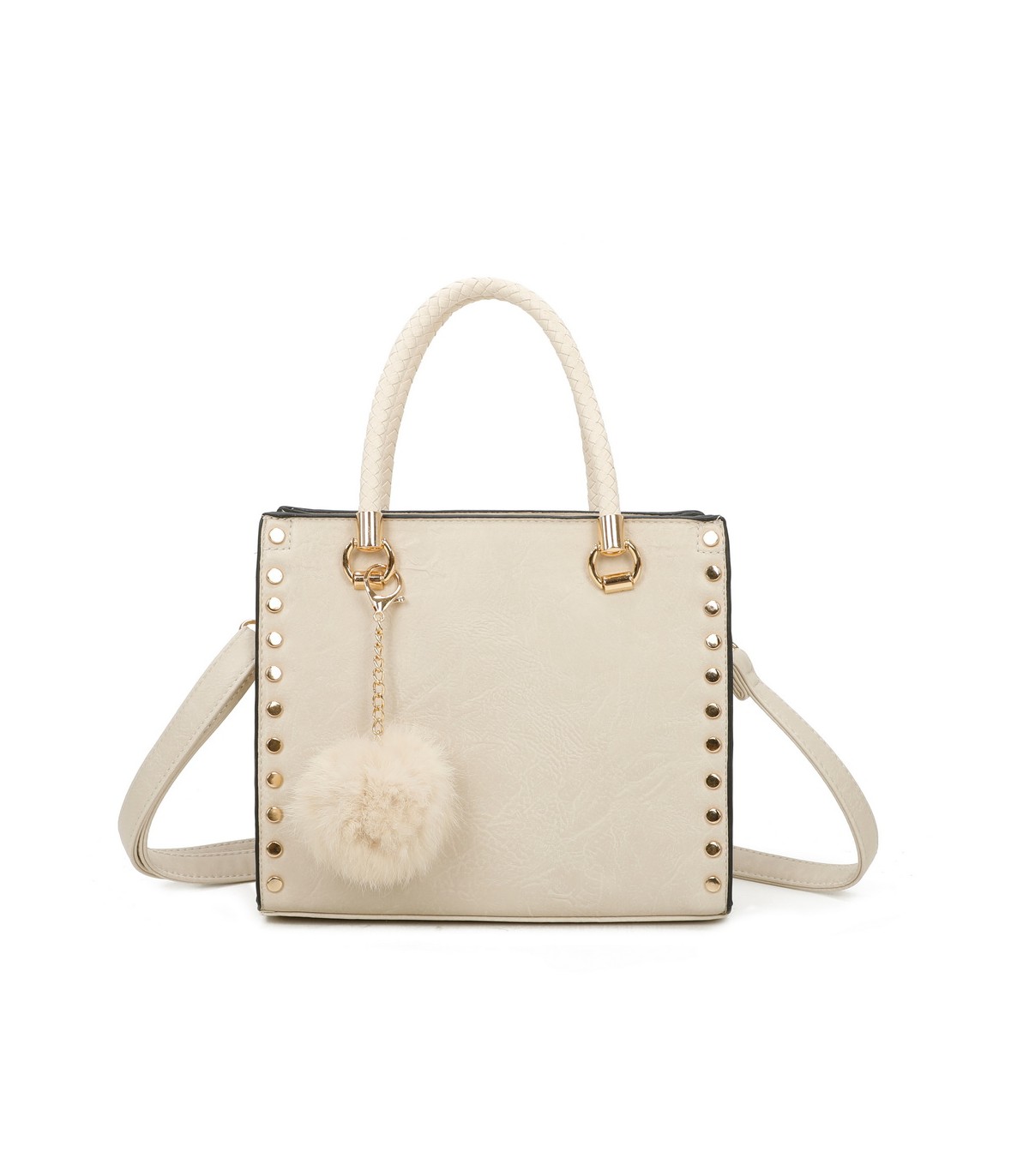 T11595 - Bolso bandolera y de mano con borla decorativa