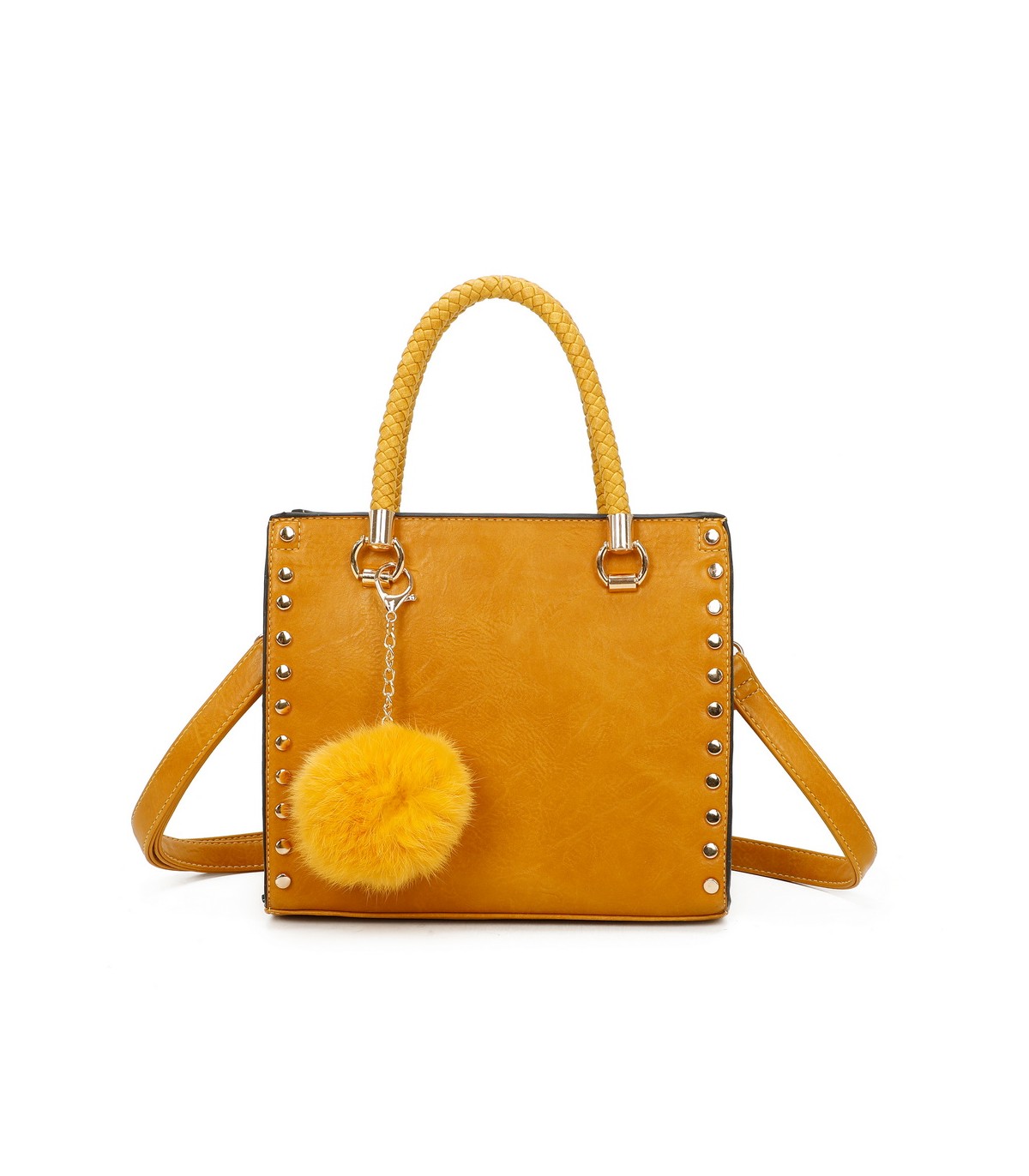 T11595 - Bolso bandolera y de mano con borla decorativa