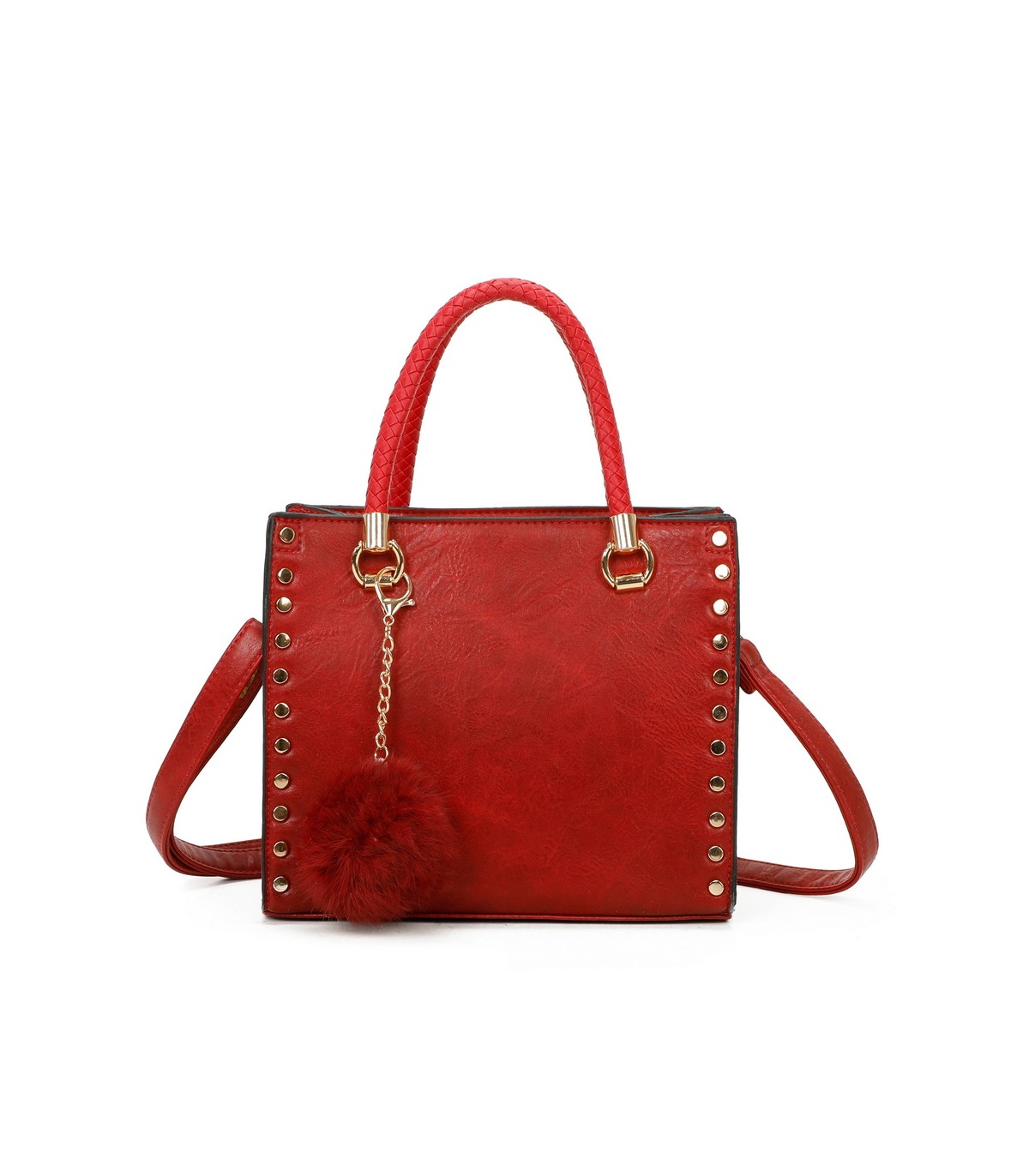 T11595 - Bolso bandolera y de mano con borla decorativa