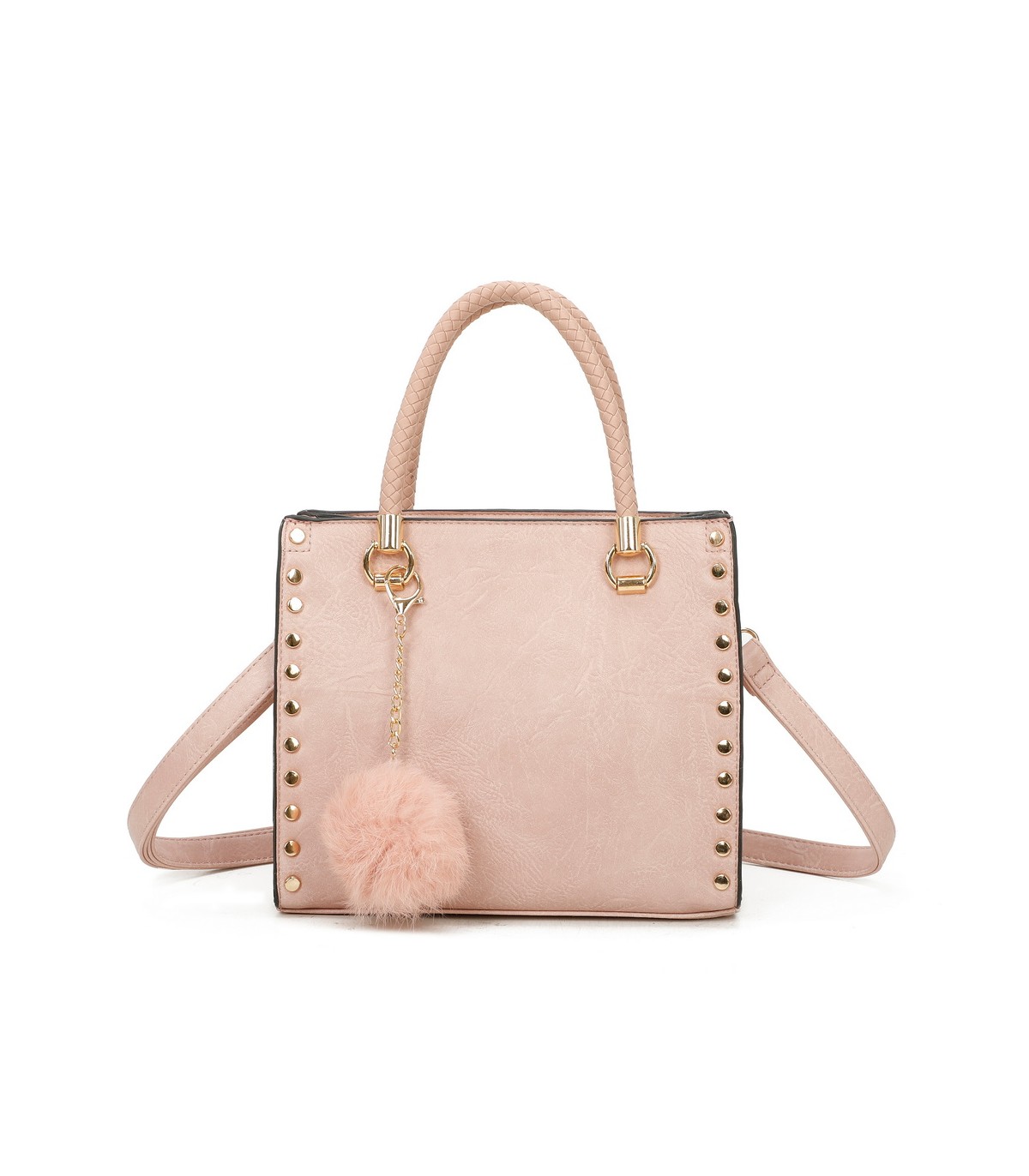 T11595 - Bolso bandolera y de mano con borla decorativa