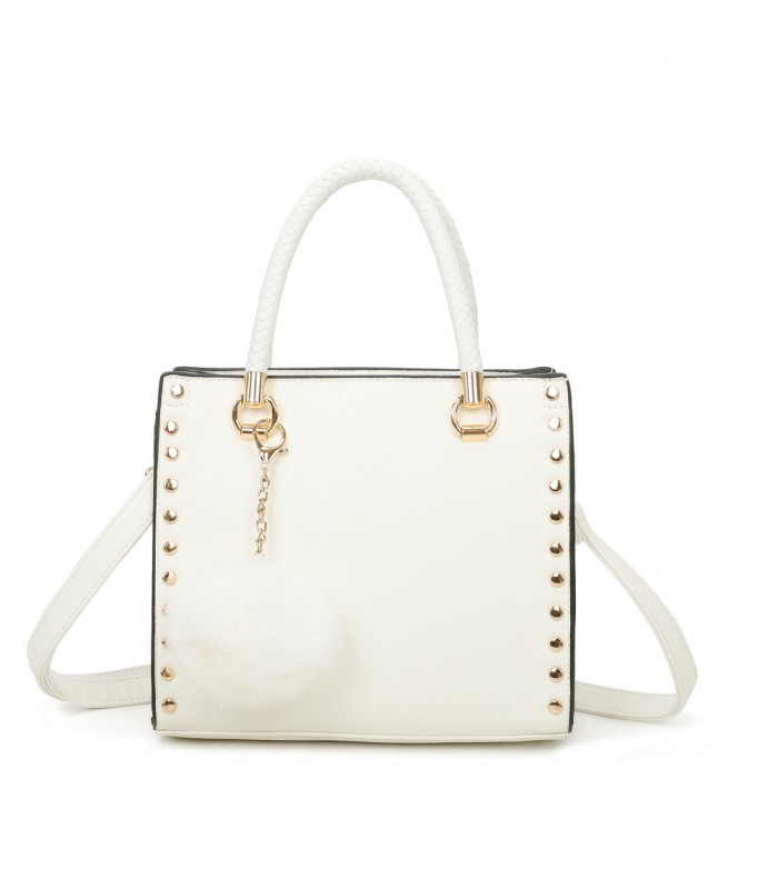 T11595 - Bolso bandolera y de mano con borla decorativa
